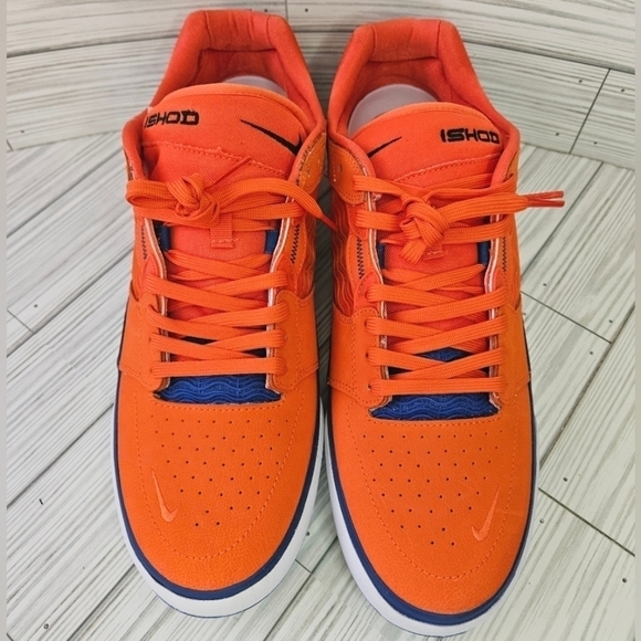 Nike SB Isod Wair Premium Skate Shoes in Orange Black and Blue Jay Size 12 NWOB - Picture 3 of 14